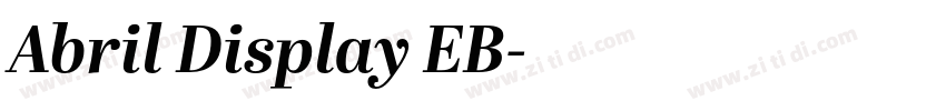 Abril Display EB字体转换